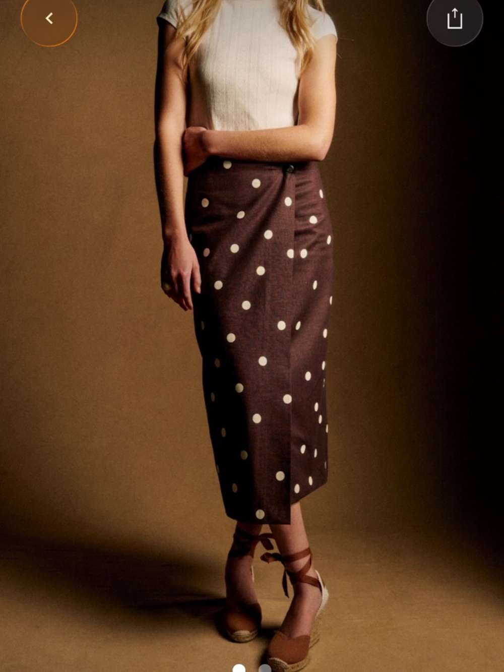 Sezane Pierra skirt in cotton/linen